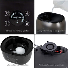 REPTI ZOO smart touch screen control for intuitive setup