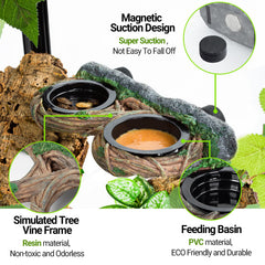 REPTI ZOO magnetic attachment ensures anti-slip stability on terrarium sides.