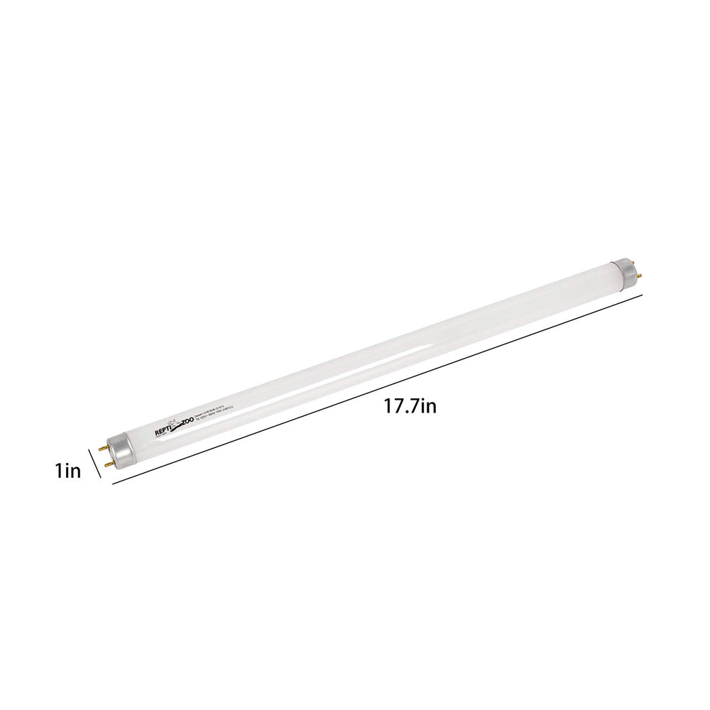 REPTI ZOO T8 UVB tube, 18-inch size, compatible with standard desert terrariums.