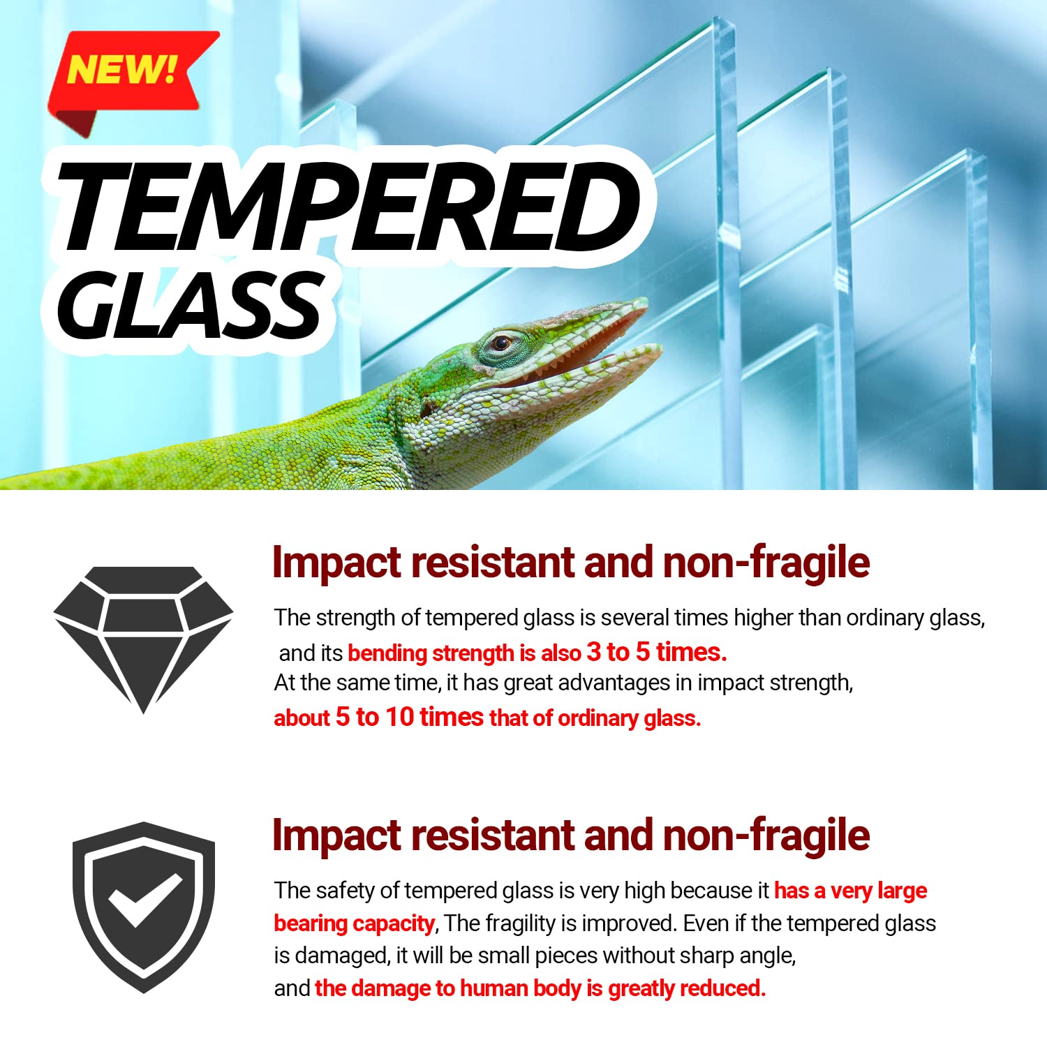 REPTI ZOO terrarium front door lock keeps pets secure.