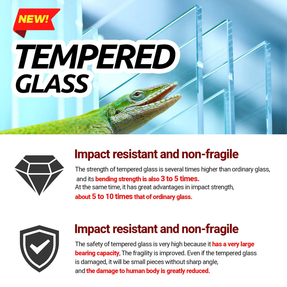 REPTI ZOO terrarium front door lock keeps pets secure.