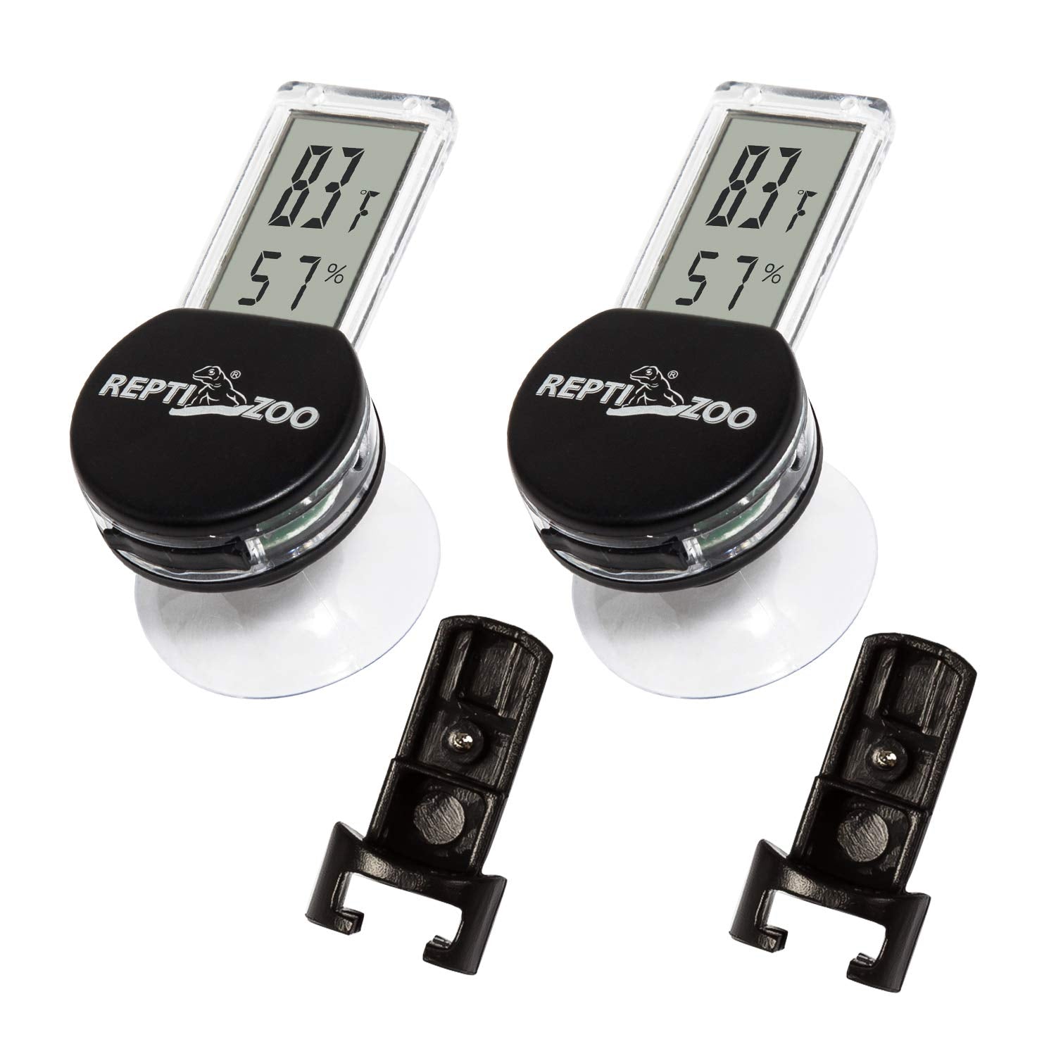 REPTI ZOO thermometer hygrometer front view for accurate terrarium climate monitoring.
