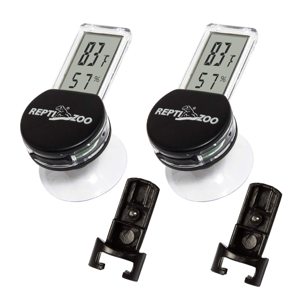 REPTI ZOO thermometer hygrometer front view for accurate terrarium climate monitoring.