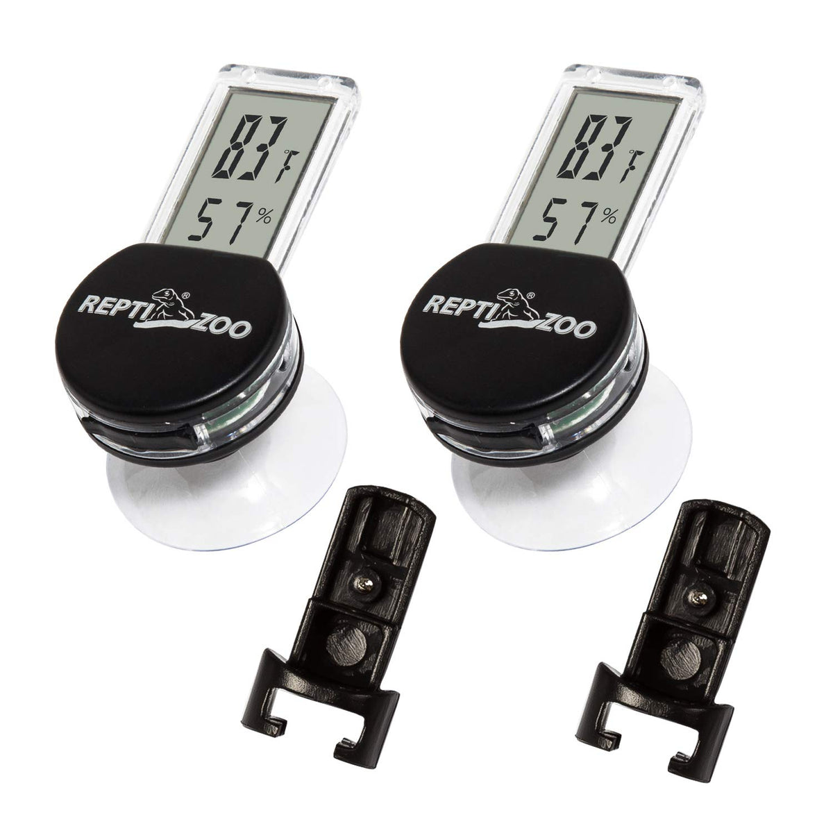 REPTI ZOO thermometer hygrometer front view for accurate terrarium climate monitoring.