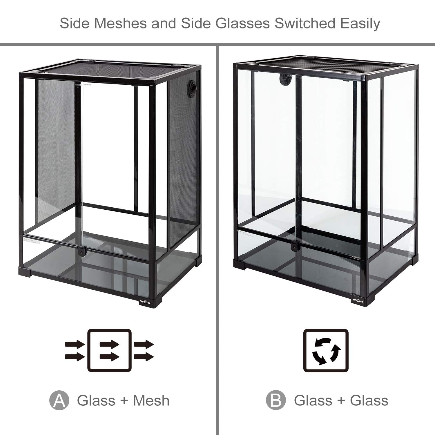 REPTI ZOO 24x18x36 top mesh ventilation for UVB access.