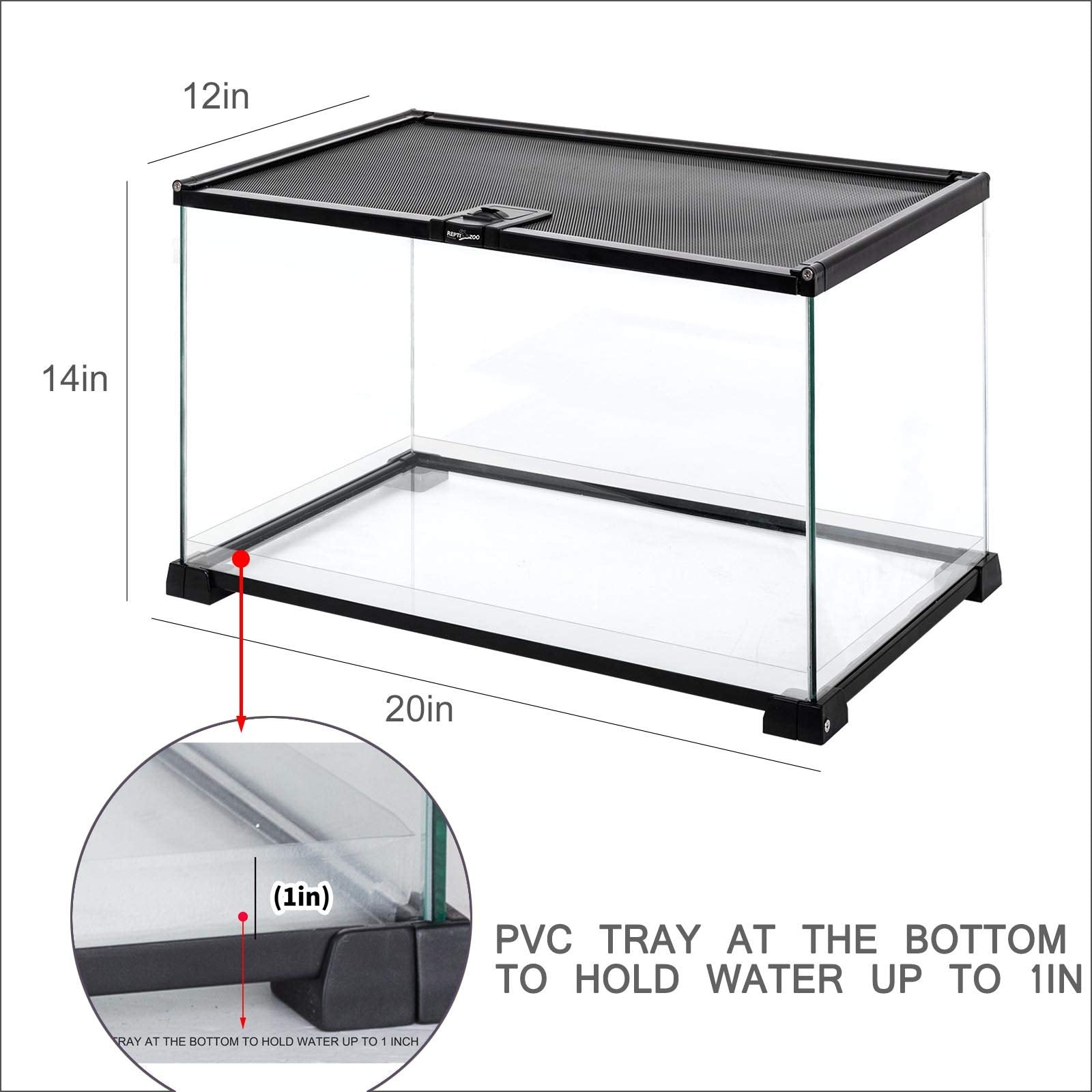 REPTI ZOO top screen ventilation allows better air and light inside