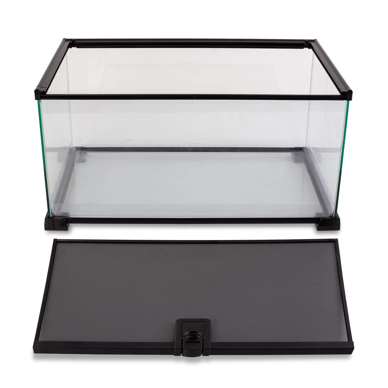 REPTI ZOO transparent PVC tray inside terrarium for water and substrate.