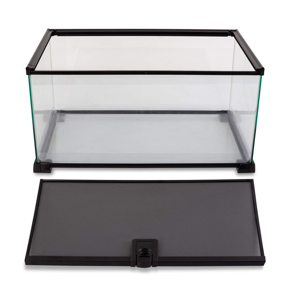 REPTI ZOO transparent PVC tray inside terrarium for water and substrate.