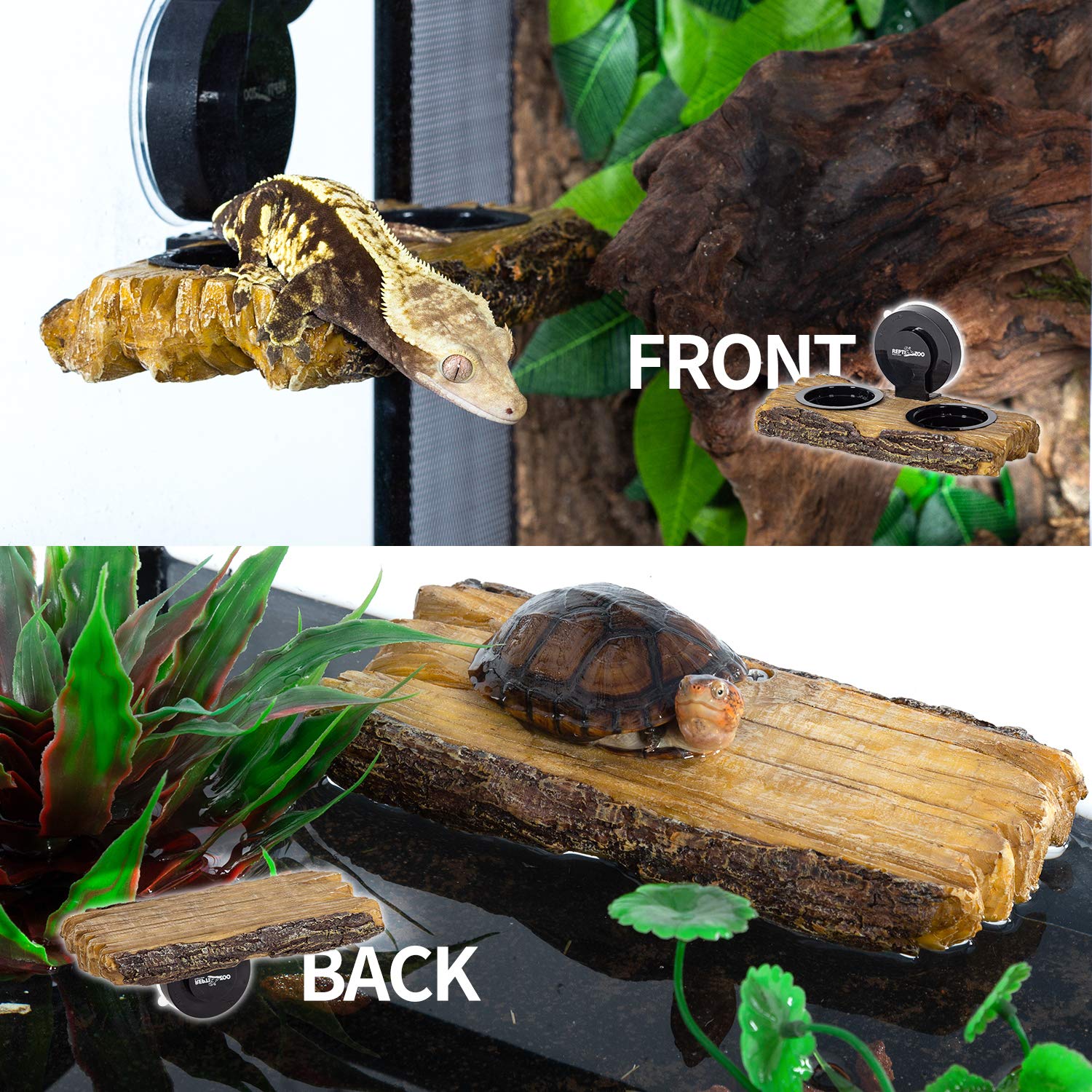 REPTI ZOO turtle resting platform attached with suction cup