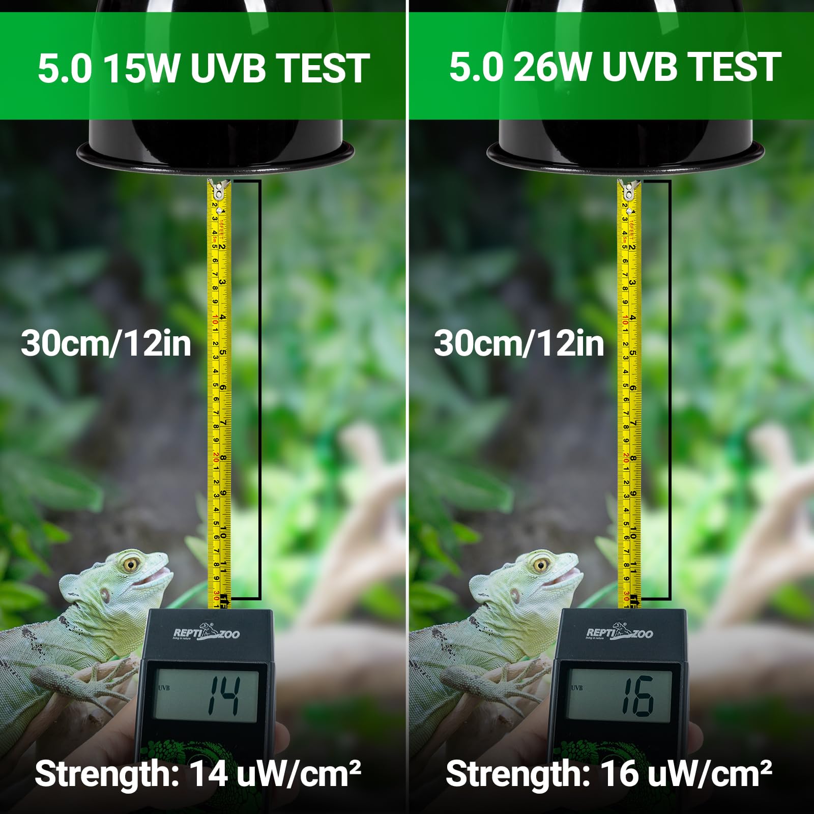 REPTI ZOO UVB light 5.0 15W fits standard E26 fixtures.