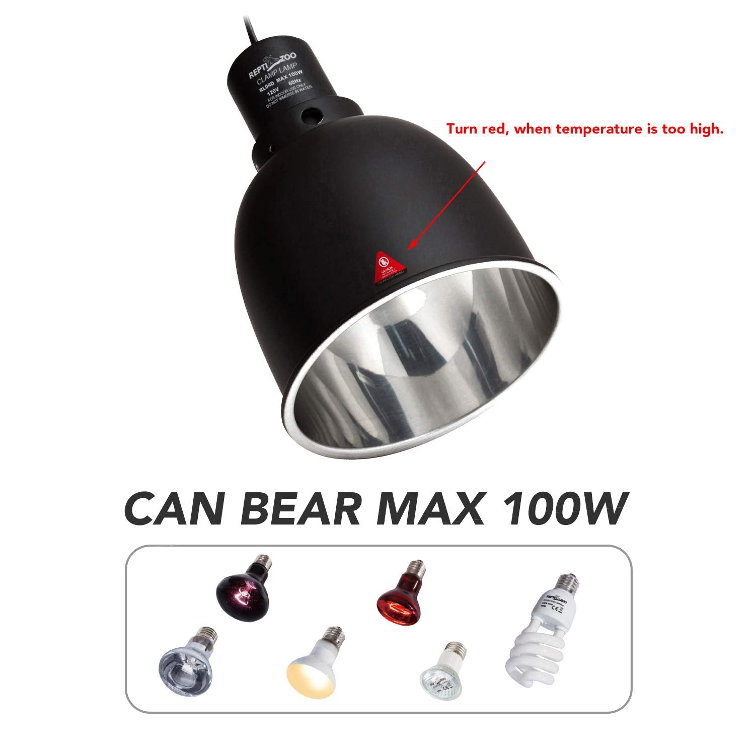 REPTI ZOO uvb-uv-a compatible lamps suit daylight and heat needs