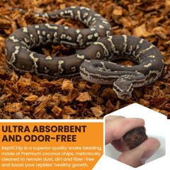 ReptiChip coconut substrate dust-free loose bedding for clean enclosures
