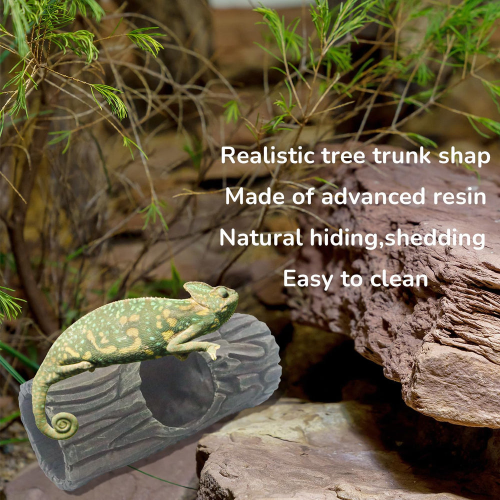 Repticircle Gecko Hide Hollow Entry invites easy access for climbing reptiles