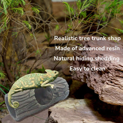 Repticircle Gecko Hide Hollow Entry invites easy access for climbing reptiles