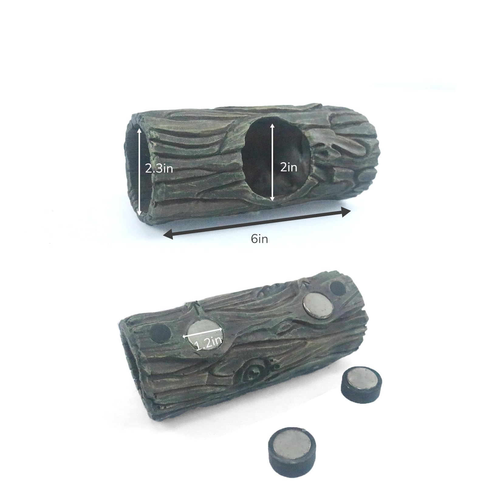 Repticircle Magnetic Hide Cave magnet attachment enables quick repositioning on acrylic tanks
