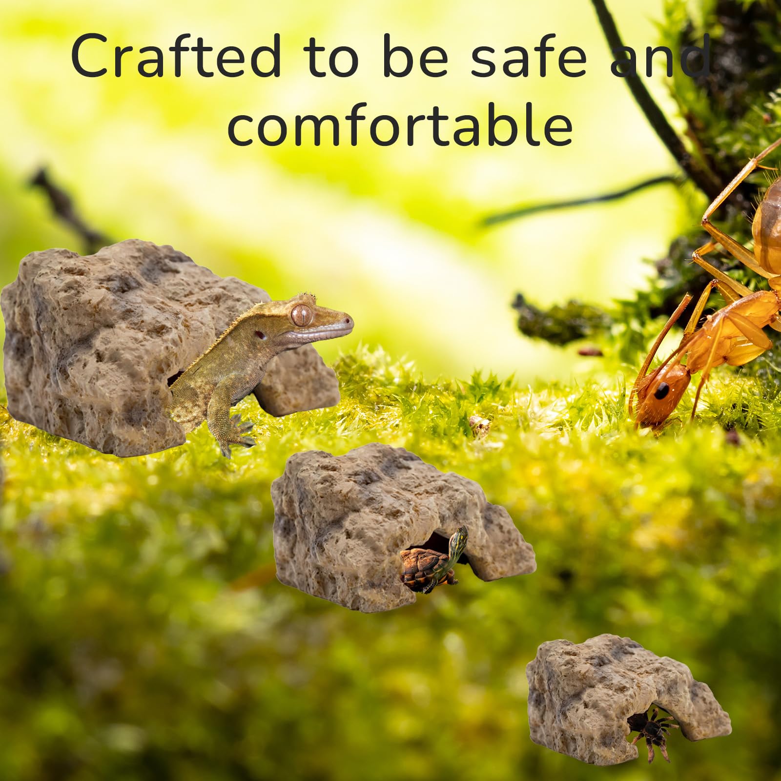 Repticircle reptile hide for ball python cave in compact corner