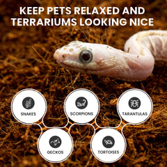 ReptiEarth dust-free microfiber blend shown for easy, clean reptile habitats.