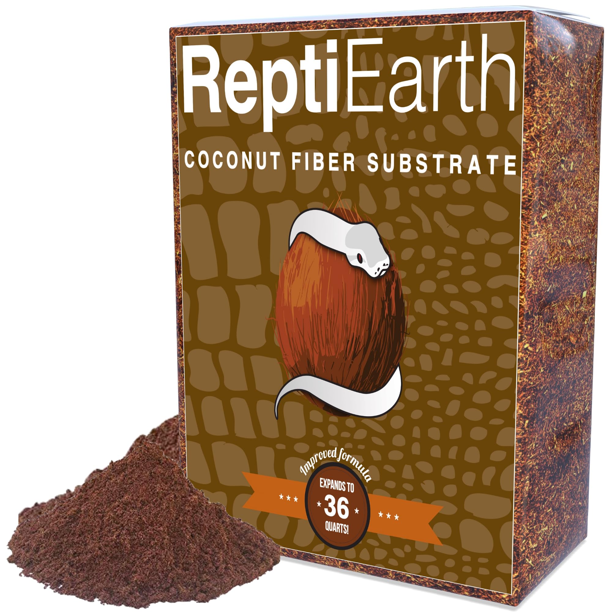 ReptiEarth fluffy coconut fiber bedding for nesting and burrowing in terrariums.