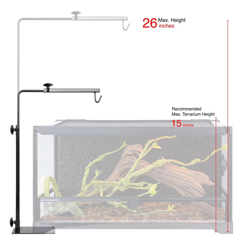 ReptiKing adjustable poles and arms for precise heat exposure.