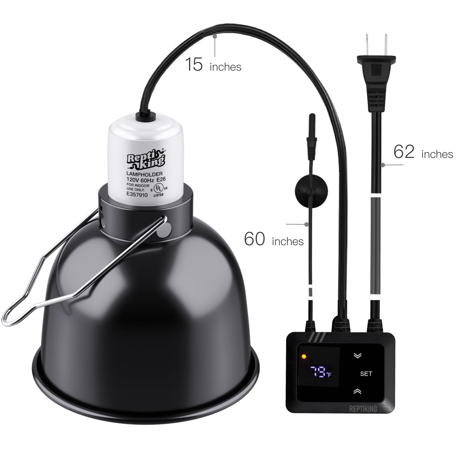 ReptiKing ceramic heat emitter compatibility supports versatile reptile heating setups.