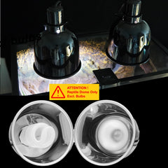 ReptiKing deep-dome aluminum reflector close-up boosting light output