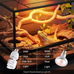 ReptiKing e26-base-setup shows easy installation for reptile fixtures.