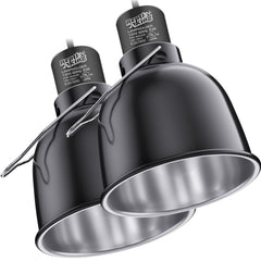 ReptiKing reptile light fixture front view showing easy setup and reliable heat