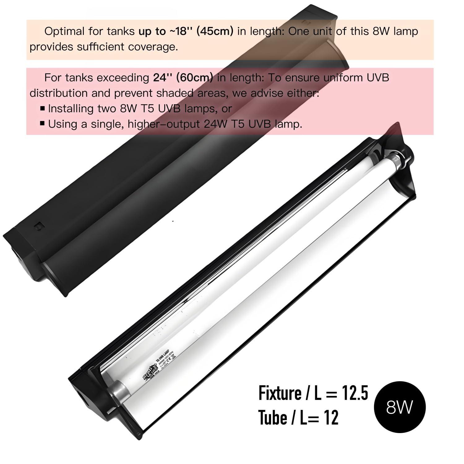 ReptiKing UVB fixture kit for easy terrarium installation