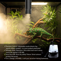 ReptiKing adjustable hose guides humidity in terrariums and vivariums