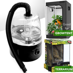 ReptiKing ultrasonic cool mist operates quietly for day and night use