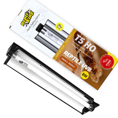 ReptiKing Upgraded T5 UVB lamp delivering desert-reptile UVB exposure