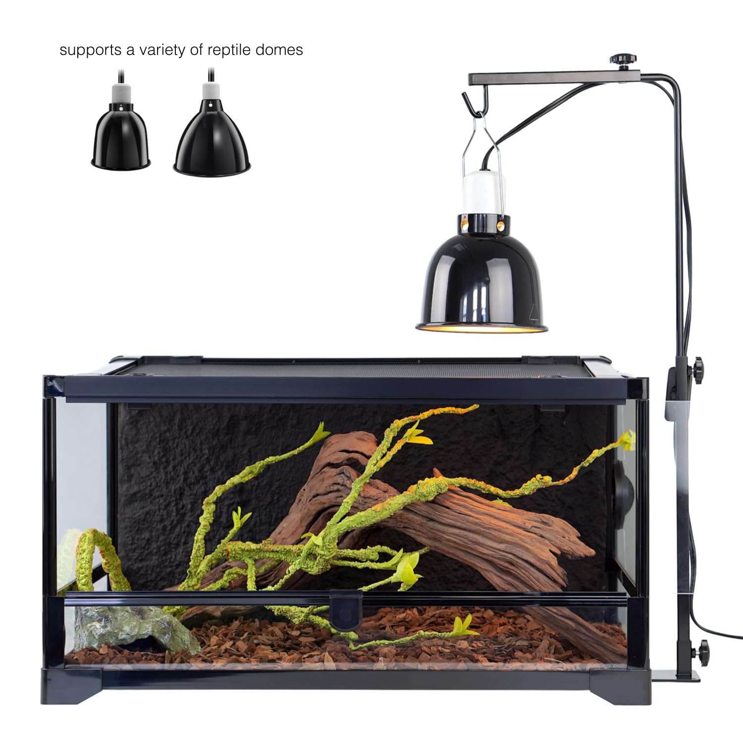 ReptiKing weighted base ensures stable placement in humid terrariums.