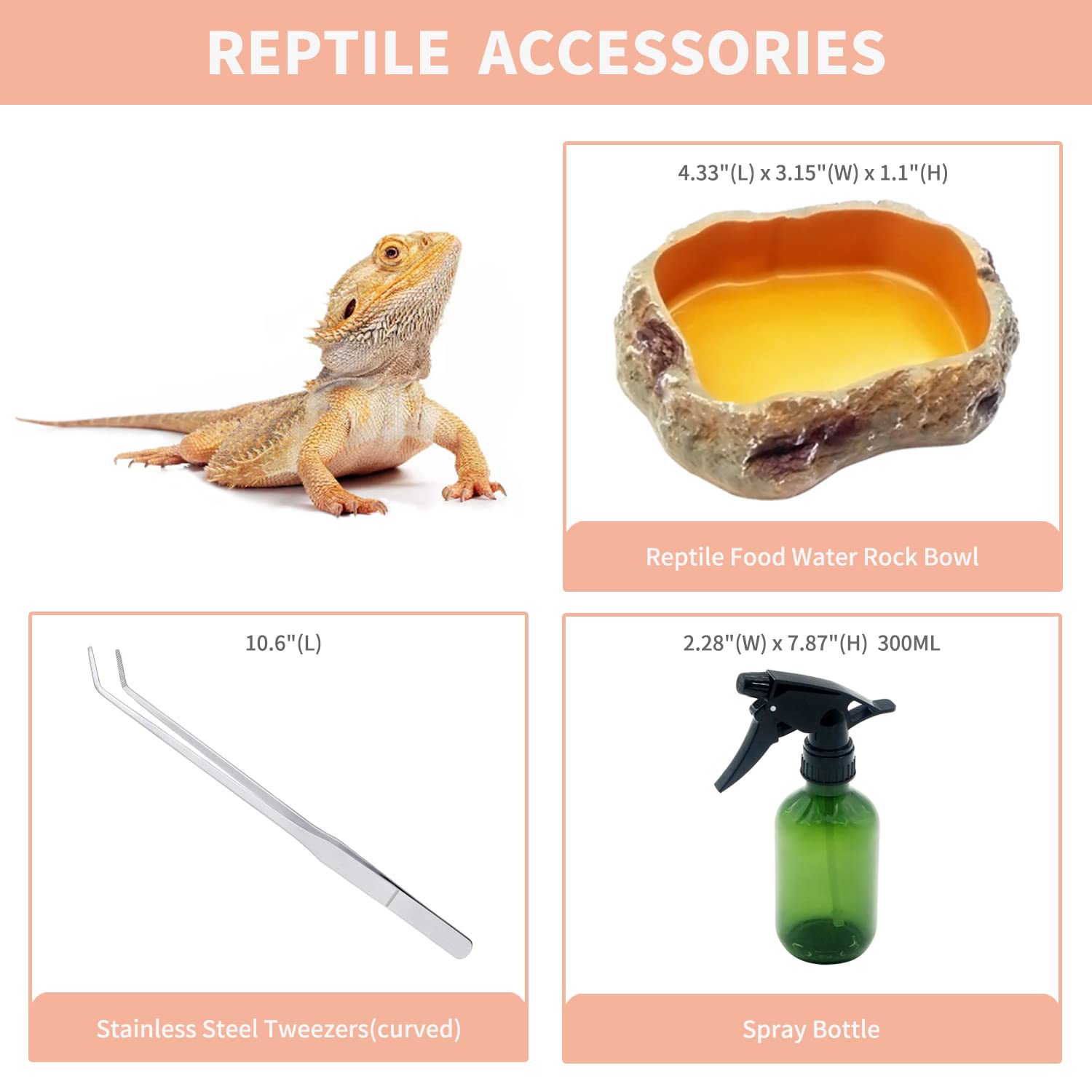 Reptile Growth Reptile PC Terrarium Set, easy assembly with included starter tools.