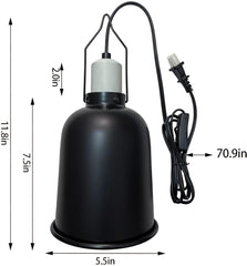 Interior aluminum dome with high reflectivity boosts heat and UV output.