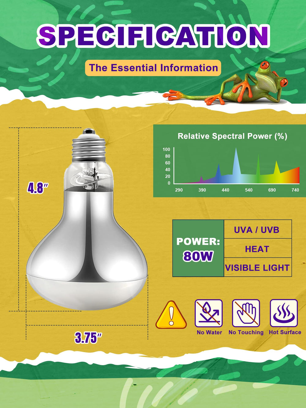 Reptispa diffused soft light minimizes stress and supports calm nighttime viewing.
