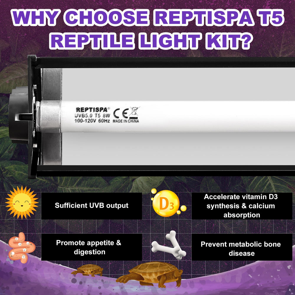 Reptispa T5 HO UVB kit tank lid mounting option