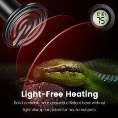 REPTITRIP 100W ceramic heat emitter for nighttime temperature support.