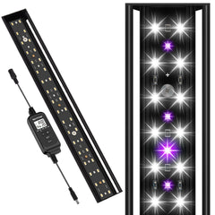 REPTITRIP 16-Inch LED UVB light mounted on tank mesh for stable illumination.