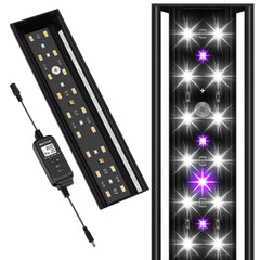 REPTITRIP 8-Inch LED UVB light front view for bearded dragons with aluminum fixture for UV exposure