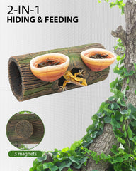 REPTITRIP dual bowls side view for easy feeding and watering.
