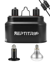 REPTITRIP dual reptile light fixture with UVB and UVA for basking