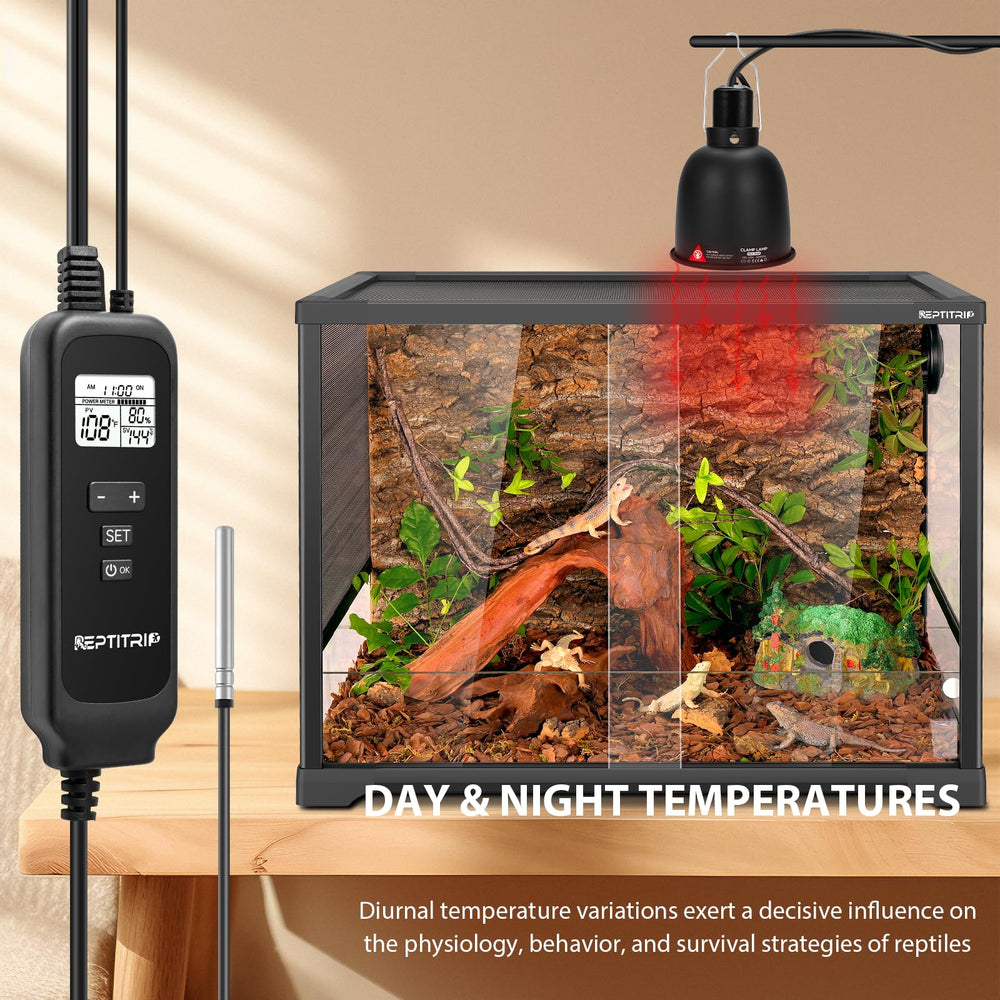 REPTITRIP heat lamp bulb setup for safe basking warmth