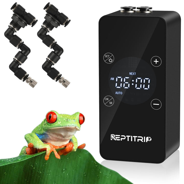 REPTITRIP reptile mister with inner clock maintains timing for consistent misting.