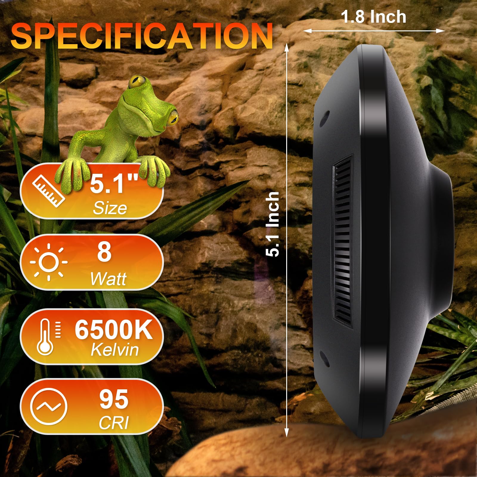 REPTITRIP UVB lamp includes three installation options and hardware.