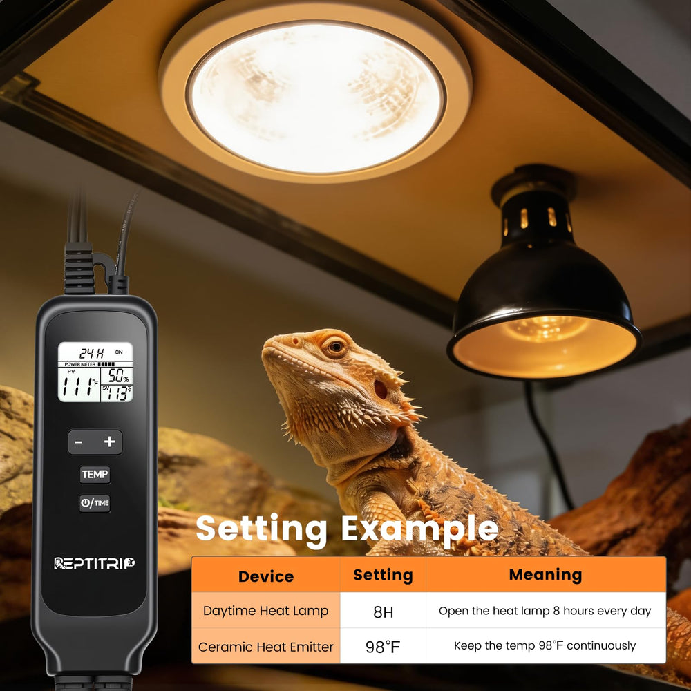 REPTITRIP PT02T PID control maintains stable enclosure temperatures with precise adjustments.