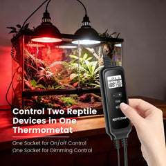 REPTITRIP PT02T timer socket supports daily on/off cycles for basking schedules.