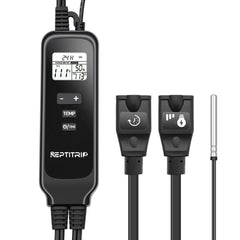 REPTITRIP PT02T two sockets enable dual heating control in reptile enclosures.