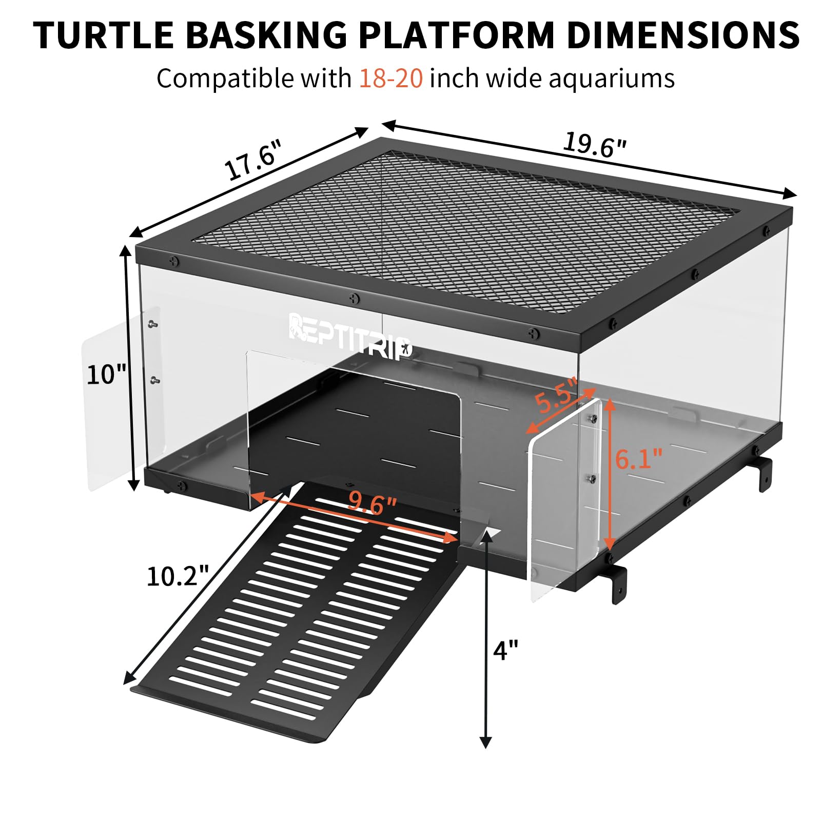 REPTITRIP Anti-slip ramp with included mat supports secure climbing