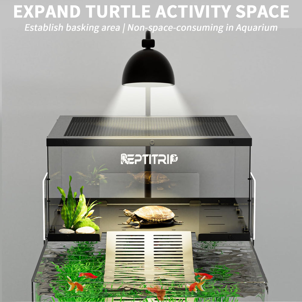 REPTITRIP Polycarbonate basking surface lets light through for clear viewing