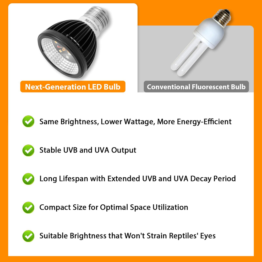 Warm 4000K neutral glow from REPTITRIP UVB Light for natural ambiance
